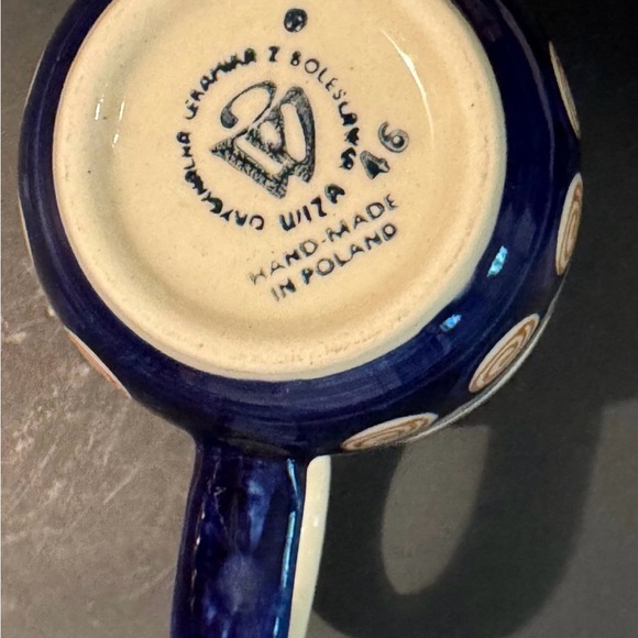 Boleslawiec Polish Pottery Coffee Mug Cup Blueberries Grapes - Picture 6 of 7